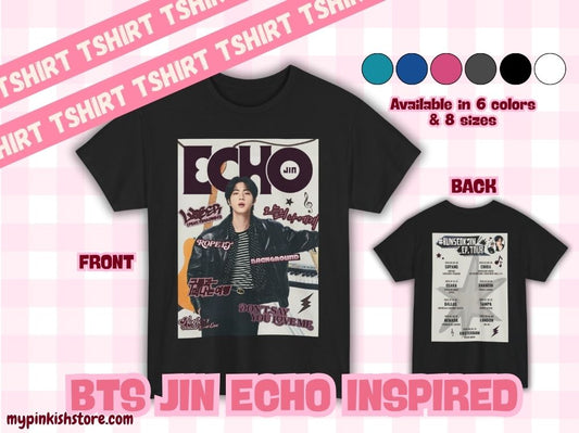 BTS SEOKJIN ECHO Album Inspired Tshirt 2 side | Kpop Fan Merch | Army Concert Outfit | Unisex Tees Digital Print