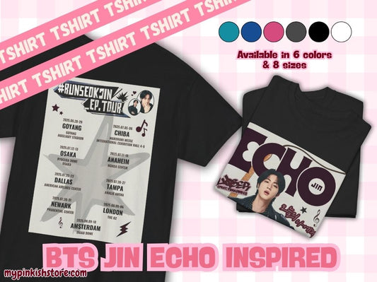 BTS SEOKJIN ECHO Album Inspired Tshirt 2 side | Kpop Fan Merch | Army Concert Outfit | Unisex Tees Digital Print